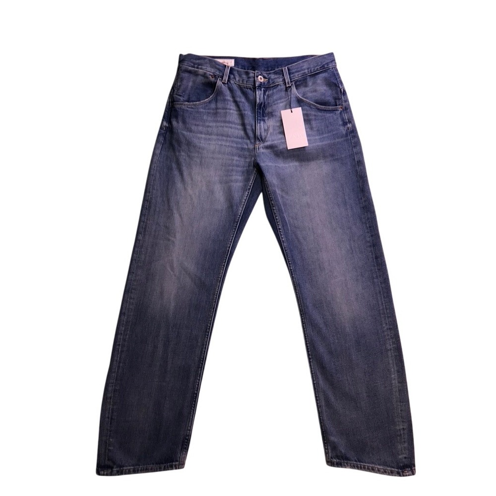 Zara Straight Leg Jeans Womens Size 8 Blue Denim Faded Casual